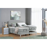 BOXSPRINGBETT 180/200 cm  in Grau  - Chromfarben/Grau, KONVENTIONELL, Kunststoff/Textil (180/200cm) - Voleo