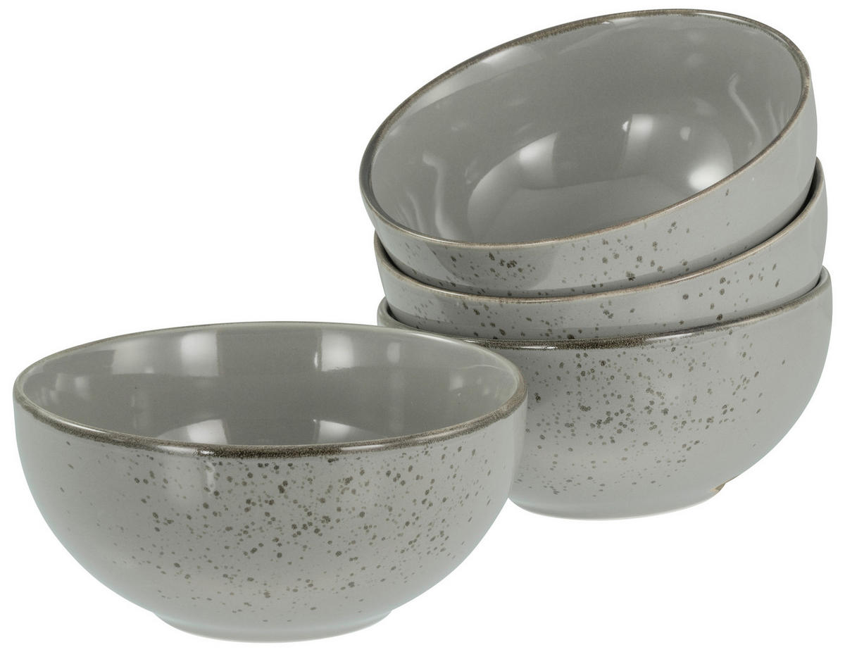 SCHÜSSELSET 4-teilig Nature Collection 17,5 cm   - Grau, Design, Keramik (17,5cm) - Creatable