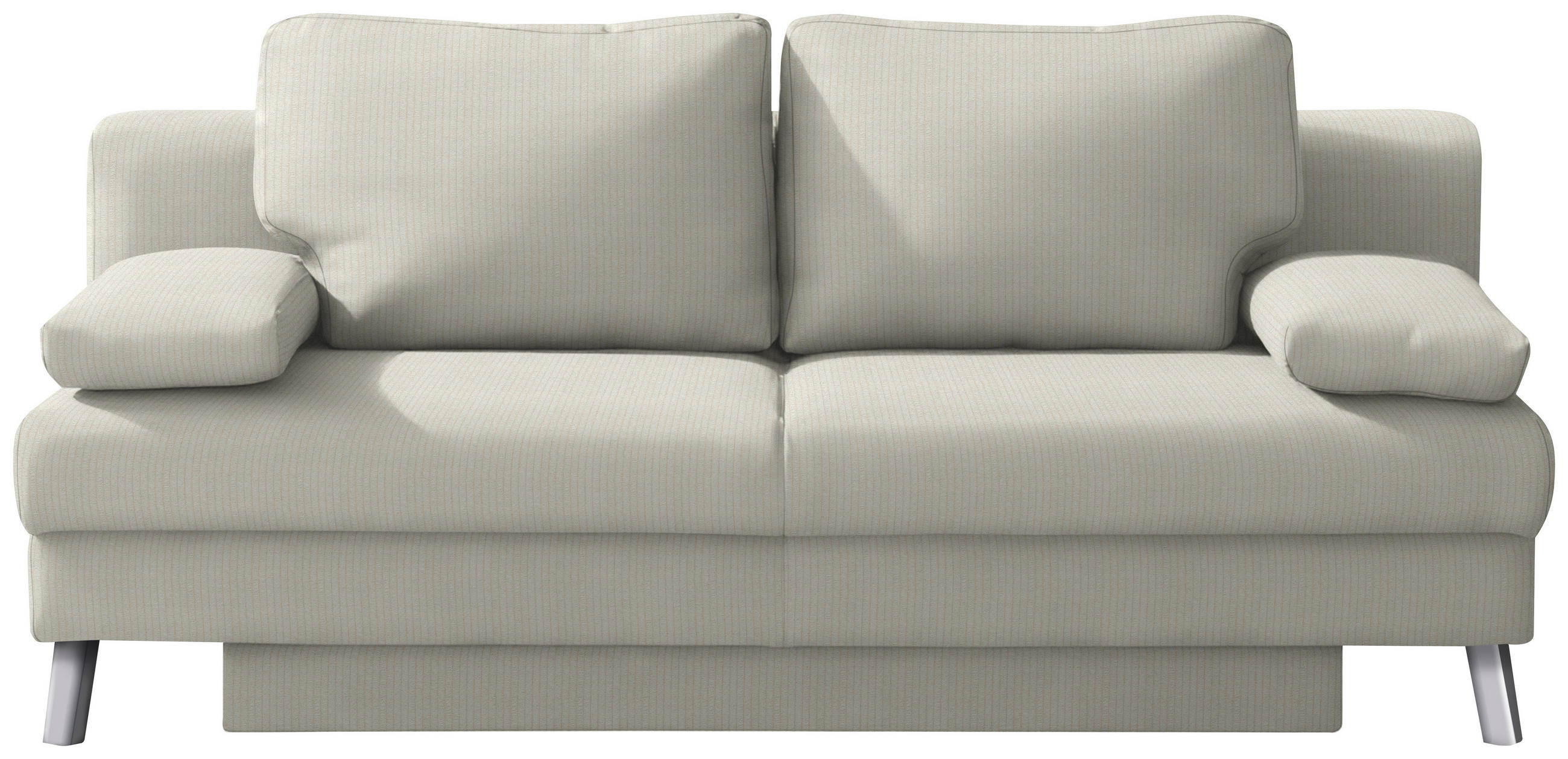 SCHLAFSOFA  in Cord Creme  - Chromfarben/Creme, MODERN, Textil/Metall (194/91/90cm) - Novel