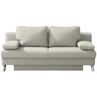 SCHLAFSOFA  in Cord Creme  - Chromfarben/Creme, MODERN, Textil/Metall (194/91/90cm) - Novel