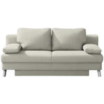 SCHLAFSOFA  in Cord Creme  - Chromfarben/Creme, MODERN, Textil/Metall (194/91/90cm) - Novel