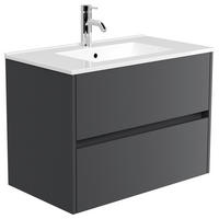 WASCHTISCHKOMBI 80 cm  - Graphitfarben/Weiß, MODERN, Keramik/Holzwerkstoff (80cm) - MID.YOU