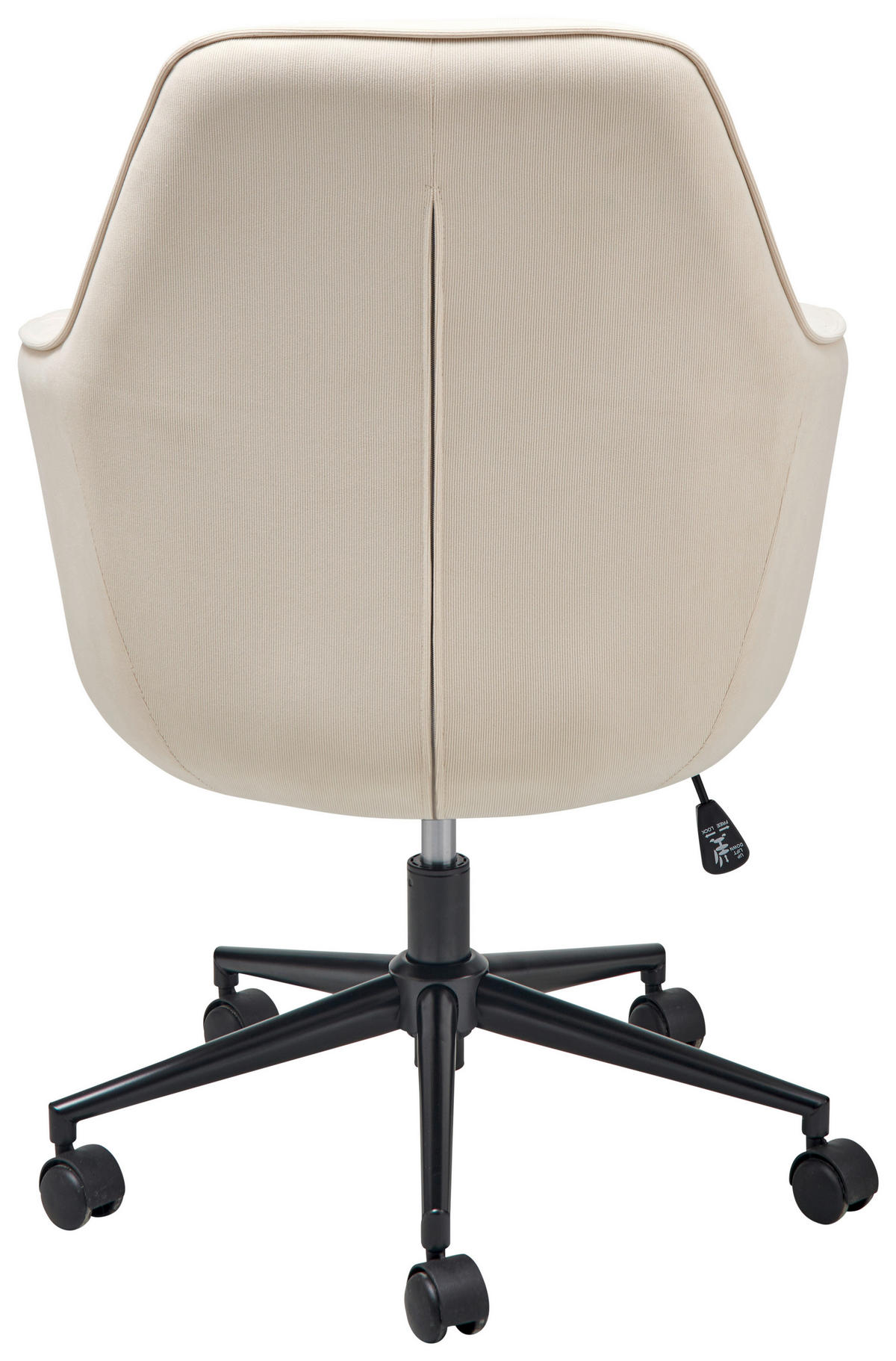 DREHSTUHL Cord Beige  - Beige/Schwarz, LIFESTYLE, Kunststoff/Textil (63/93-98/71cm) - Livetastic