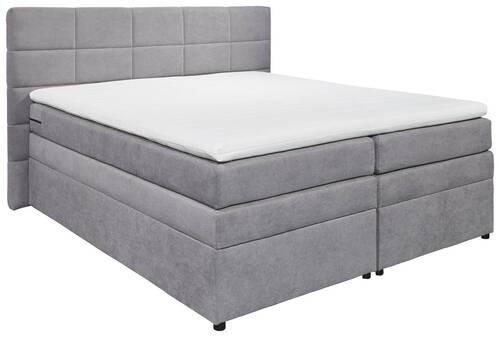 BOXSPRINGBETT 180/200 cm  in Hellgrau  - Hellgrau, KONVENTIONELL, Kunststoff (180/200cm) - MID.YOU