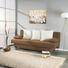 SCHLAFSOFA Mikrofaser Creme, Dunkelbraun - Chromfarben/Dunkelbraun, Design, Kunststoff/Textil (190/77/86cm) - Carryhome