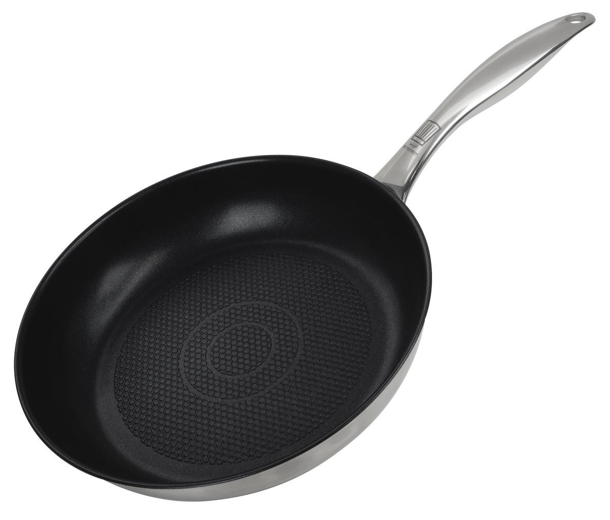TIGAIE PENTRU PRĂJIT 24 cm  - argintiu/negru, Design, metal (24cm) - Chefkoch+Fackelmann