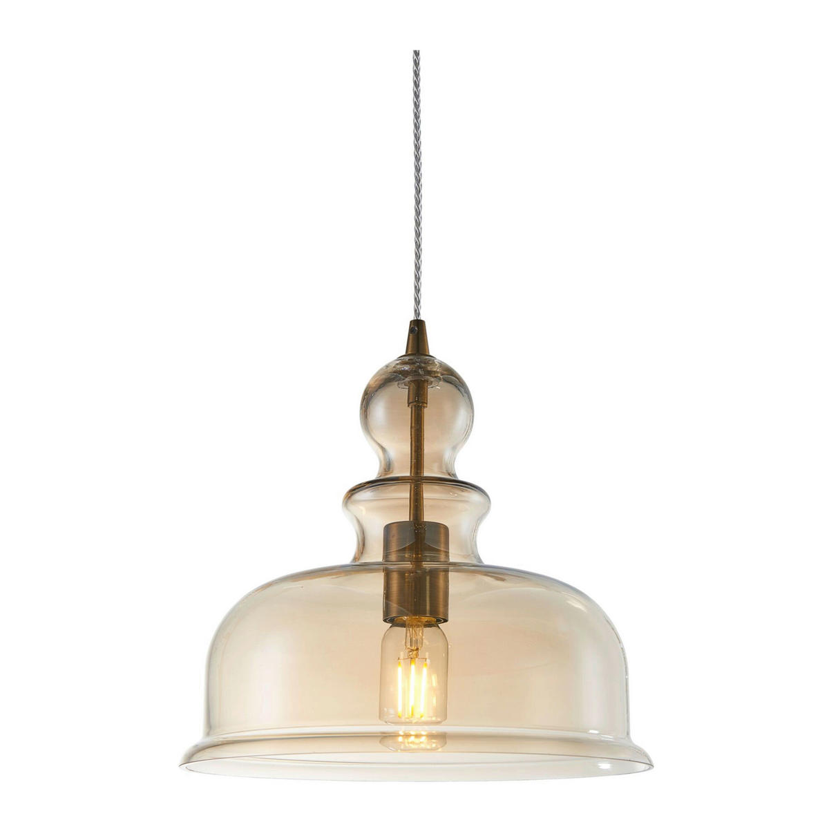 PENDELLAMPA 29,7/29,9/29,7 cm  - bronsfärgad, Basics, metall/glas (29,7/29,9/29,7cm) - MAYTONI
