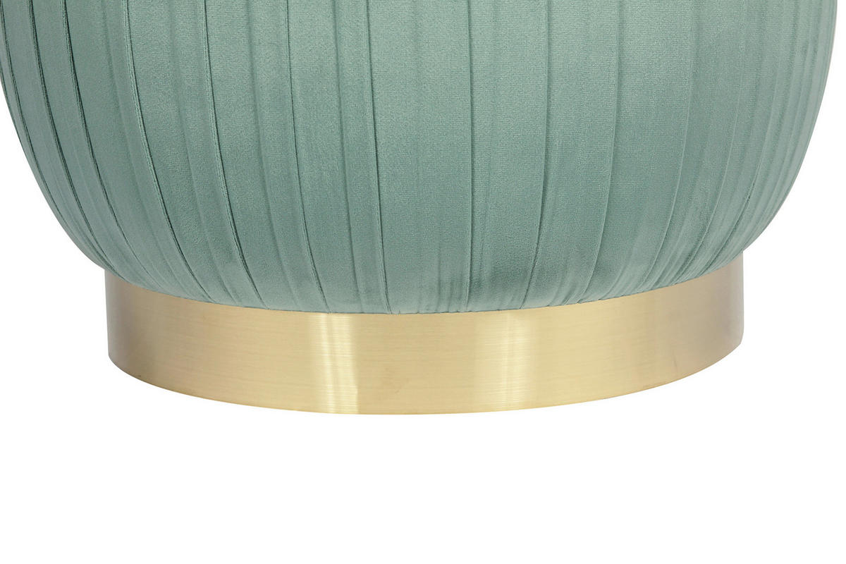 TABURET, textil, 43/42 cm - mátově zelená/barvy zlata, Design, kov/textil (43/42cm) - MID.YOU