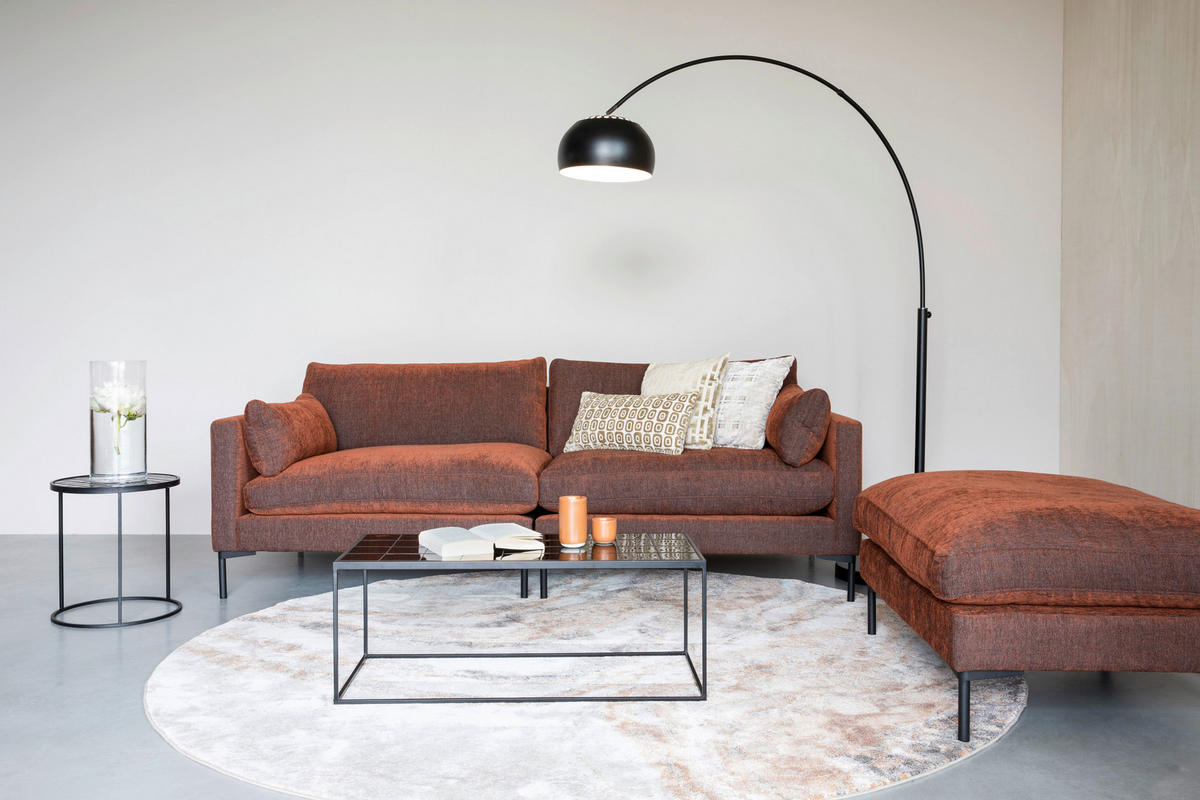 BOGENLEUCHTE  39/205/170 cm   - Schwarz, Design, Metall (39/205/170cm) - Zuiver