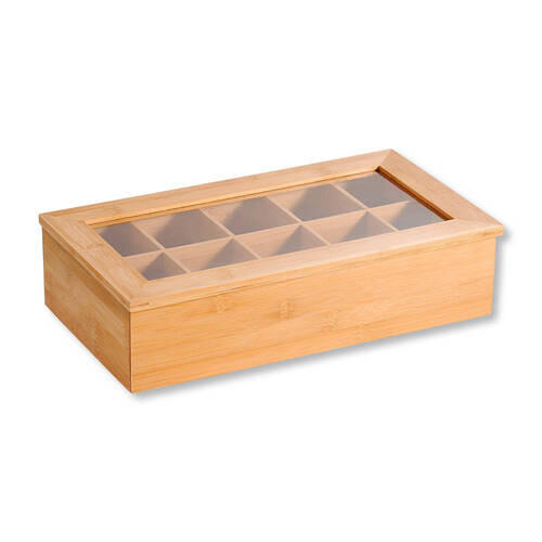 TEEBOX  - Naturfarben, MODERN, Holz/Kunststoff (36/20/9cm) - Kesper
