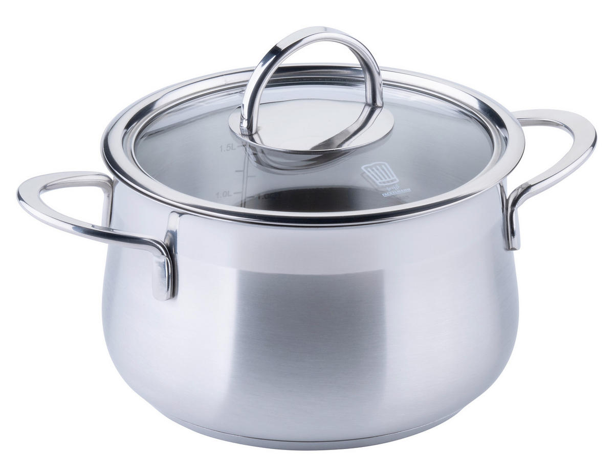 KOCHTOPF Chefkoch 1,5 L  - Silberfarben, Basics, Metall (16cm) - Chefkoch+Fackelmann