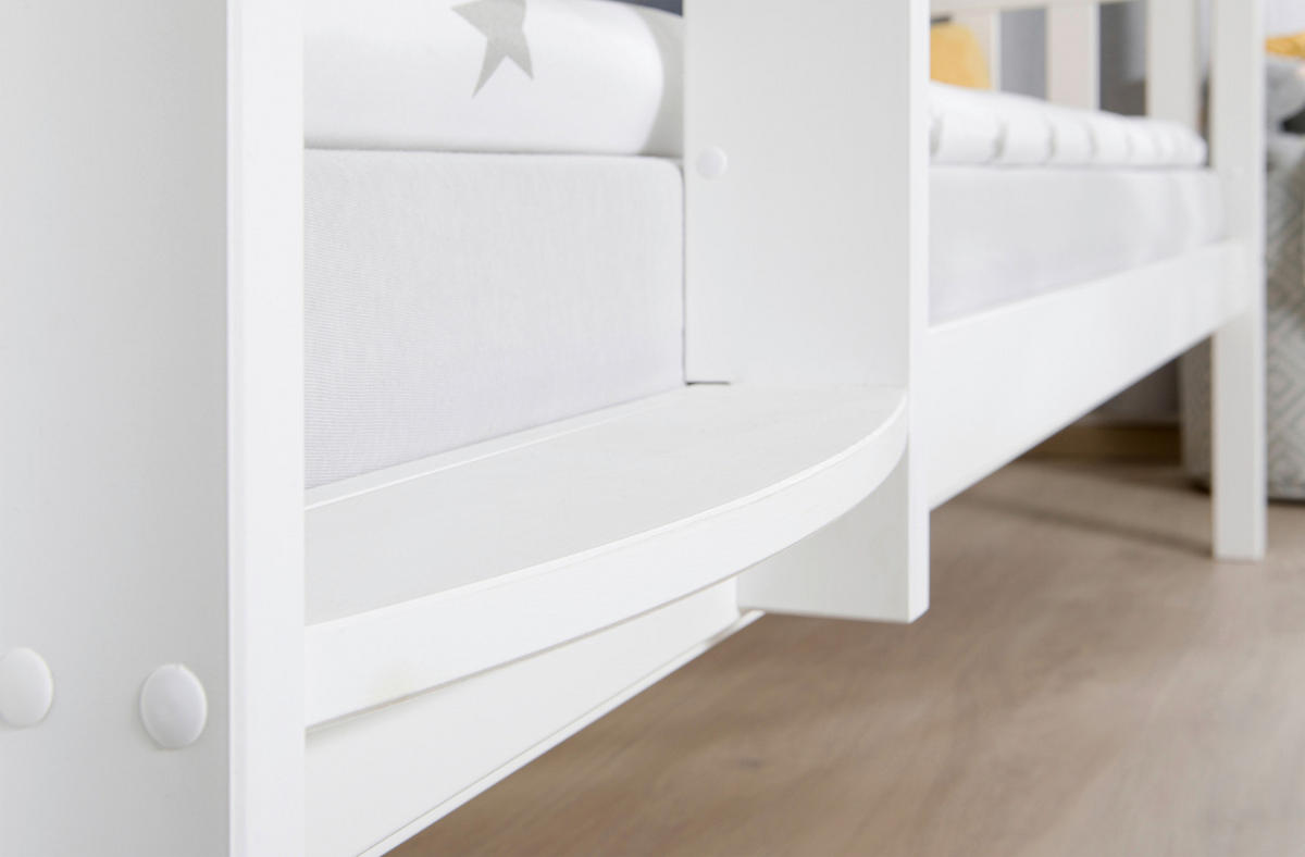 ETAGENBETT 90/200 cm Weiss  - Weiss, Modern, Holz (90/200cm) - MID.YOU