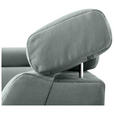 ECKSOFA Mintgrün Mikrofaser  inkl. Bettkasten, Schlaffunktion, Rücken echt, Kopfteilverstellung, Liegefläche im Originalstoff  - Chromfarben/Mintgrün, KONVENTIONELL, Textil/Metall (271/206cm) - Carryhome