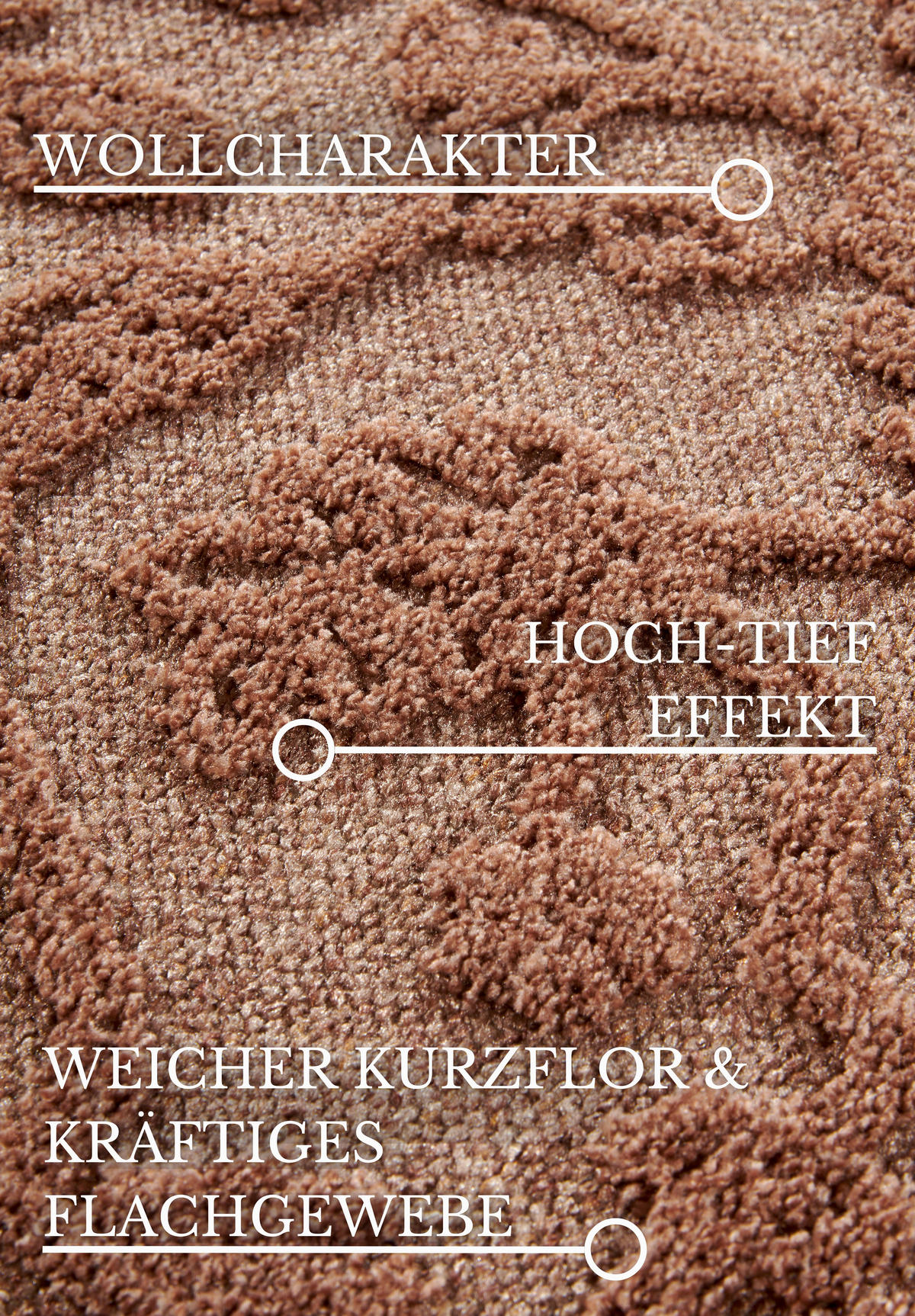 FLACHWEBETEPPICH 200/290 cm Kollektion 1879 Kupferfarben  - Kupferfarben, Design, Textil (200/290cm) - Villeroy & Boch