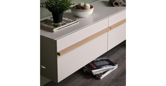 HÄNGELOWBOARD Kaschmir, Eiche Artisan  - Kaschmir/Eiche Artisan, Basics, Holzwerkstoff (192/32/41,5cm) - Carryhome