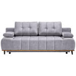 SCHLAFSOFA Clive in Webstoff Silberfarben  - Silberfarben/Schwarz, Design, Holz/Textil (206/77-87/102cm) - Novel