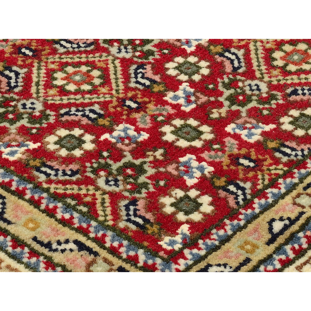 Thumbnail - Cazaris Orientteppich, Creme, Rot, Textil, Ornament, rechteckig, 80x200 cm, für Fußbodenheizung geeignet, pflegeleicht, ...