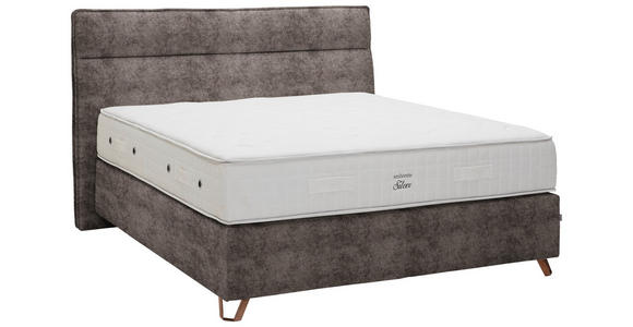 BOXSPRINGBETT 200/200 cm  in Braun  - Braun/Kupferfarben, KONVENTIONELL, Textil/Metall (200/200cm) - Ambiente