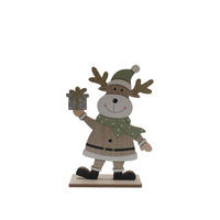 DEKOR RÉNSZARVAS - natúr színű/fekete, Lifestyle, faalapú anyag (20,5/31/5cm) - X-Mas