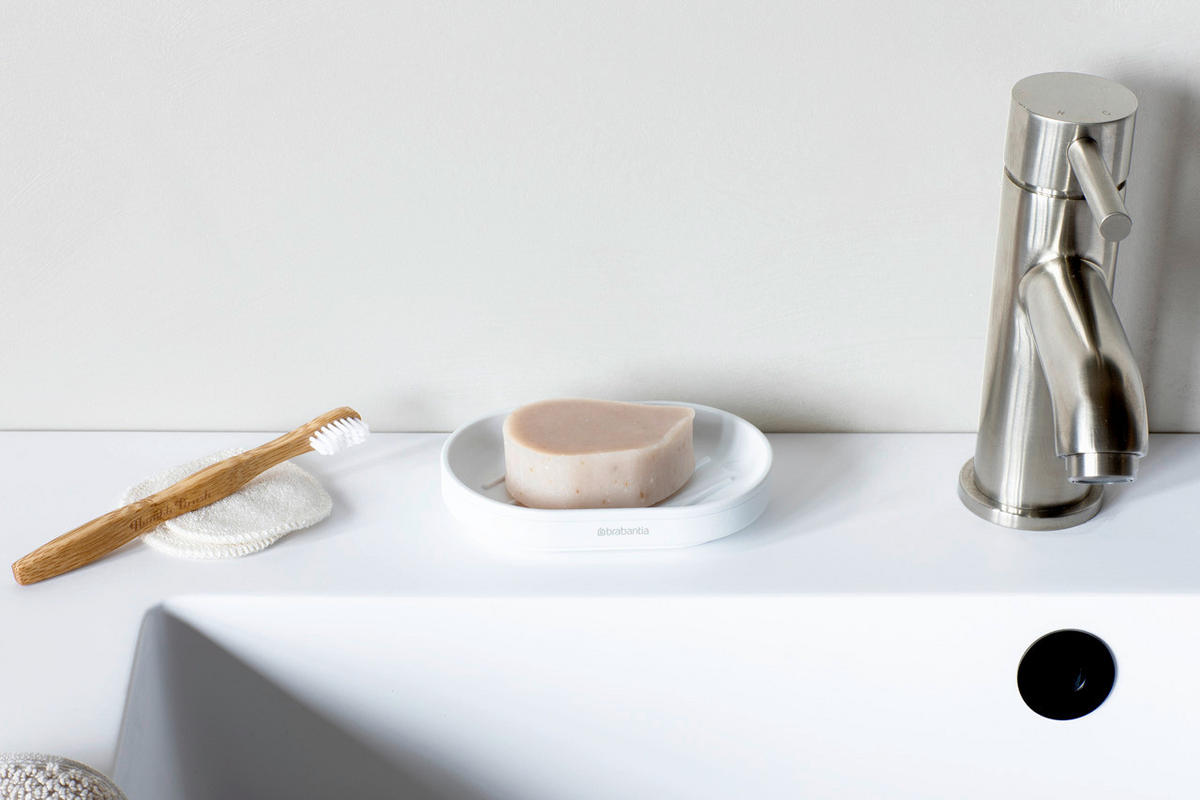 POSUDA ZA SAPUN  bijela  metal  MINDSET  - bijela, Basics, metal (12.1/2.4/8.1cm) - Brabantia