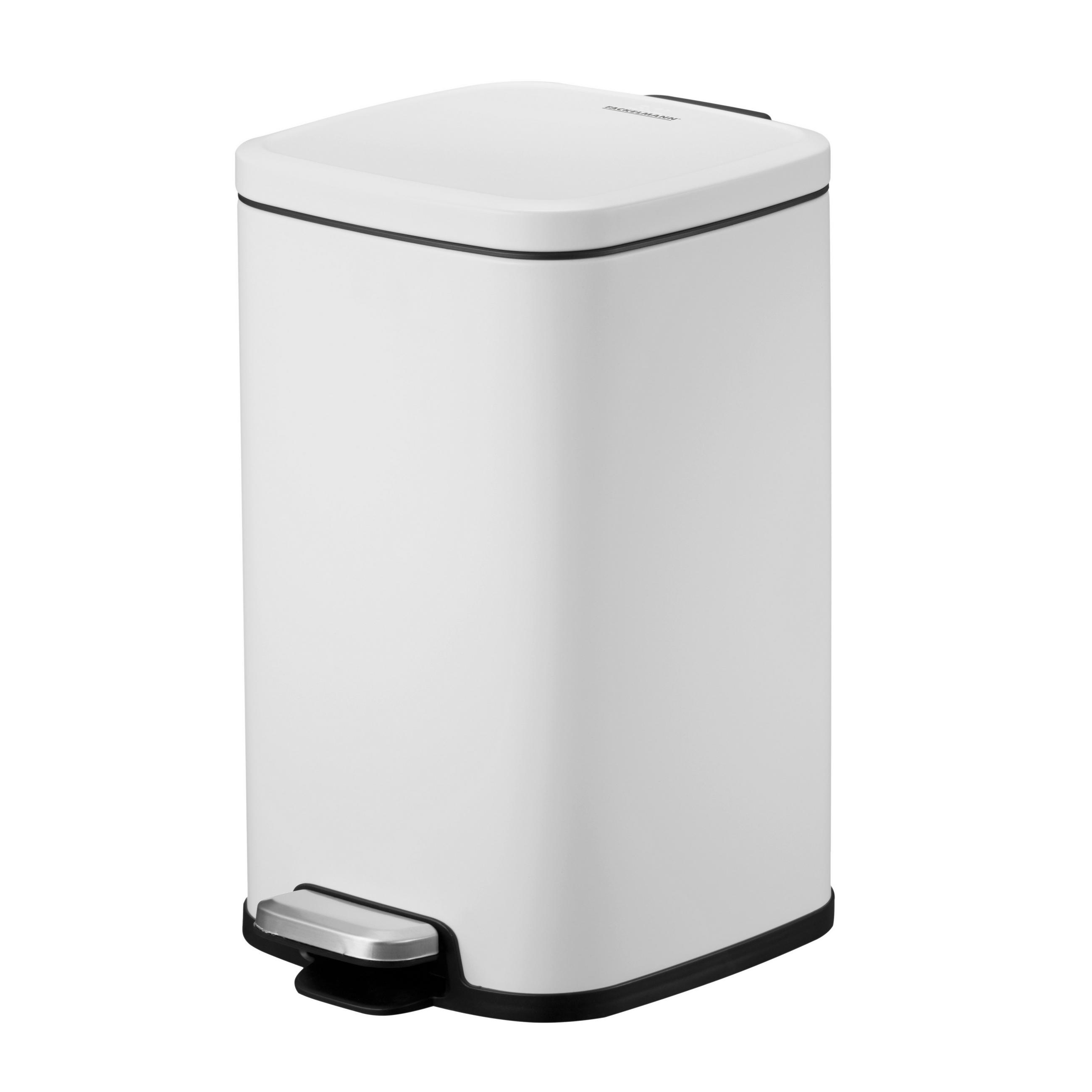 ABFALLEIMER London 4 L  - Anthrazit/Weiß, Basics, Kunststoff (18,5/24,3/25,7cm) - Fackelmann
