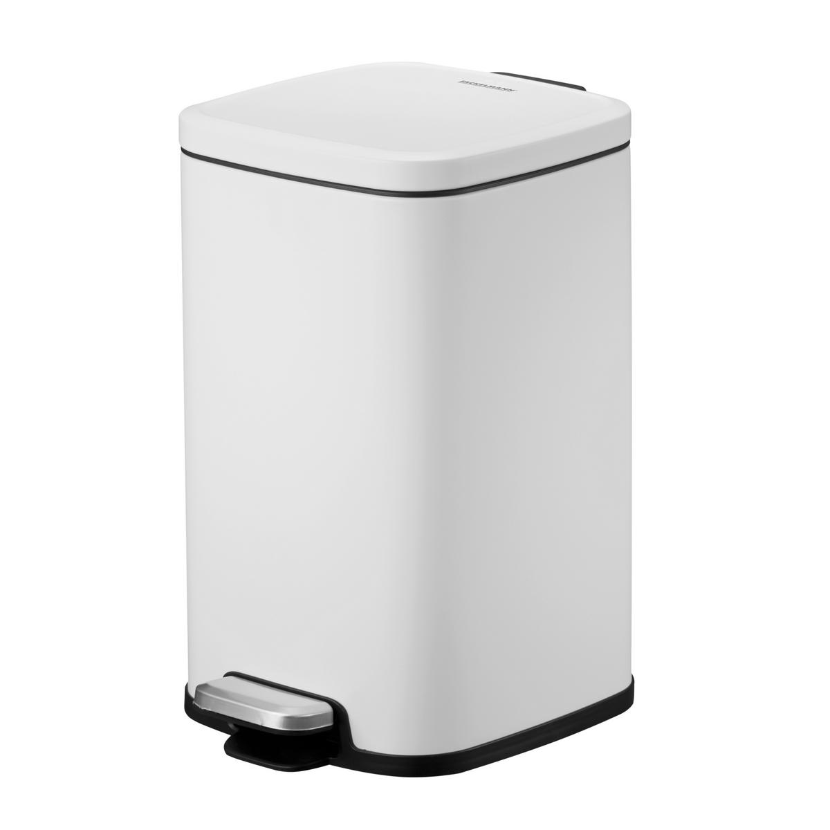 ABFALLEIMER London 4 L  - Anthrazit/Weiß, Basics, Kunststoff (18,5/24,3/25,7cm) - Fackelmann
