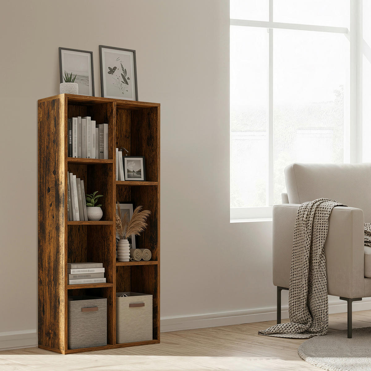 REGAL Dunkelbraun  - Dunkelbraun, Trend, Holzwerkstoff (50/106/24cm) - Boxxx