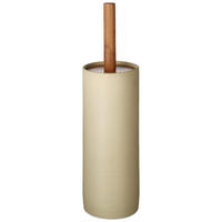 WC-BÜRSTENGARNITUR in Holz  Kunststoff   - Beige/Naturfarben, Basics, Holz/Kunststoff (9/38/9cm) - Sadena