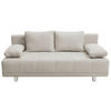 SCHLAFSOFA in Samt Beige  - Chromfarben/Beige, Design, Kunststoff/Textil (194/77/89cm) - MID.YOU