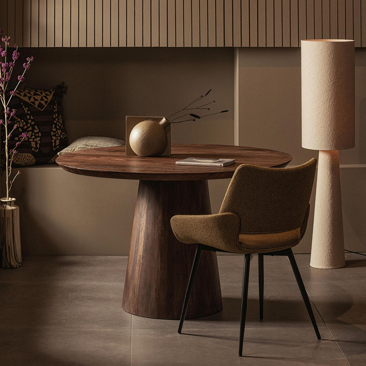 ARMLEHNSTUHL-SET 2 Stück  in Eisen Webstoff  - Senfgelb/Schwarz, MODERN, Textil/Metall (58/83/55cm) - Livetastic