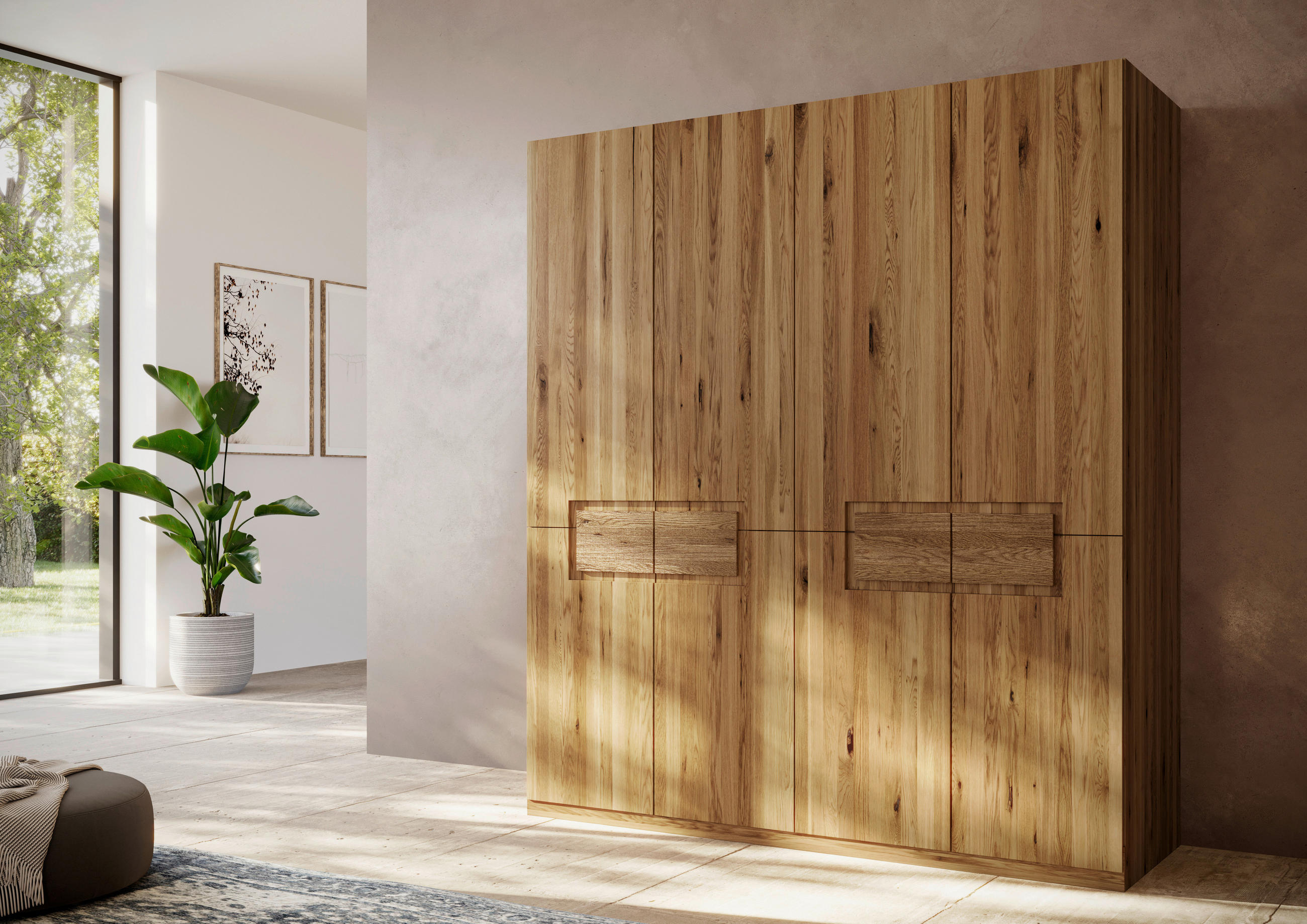 DREHTÜRENSCHRANK 202/223/62 cm,  in Eichefarben, 4-türig  - Wildeiche/Eichefarben, MODERN, Holz (202/223/62cm) - MID.YOU