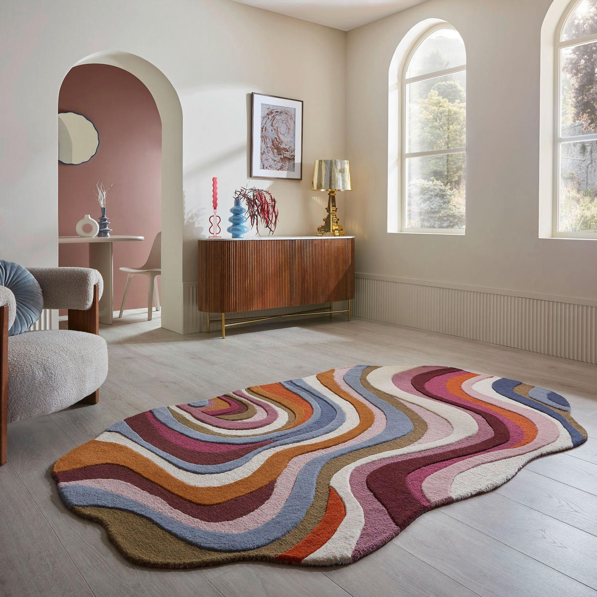 WOLLTEPPICH 200/290 cm Envy Multicolor oval  - Multicolor, Basics, Textil (200/290cm) - Flair Rugs