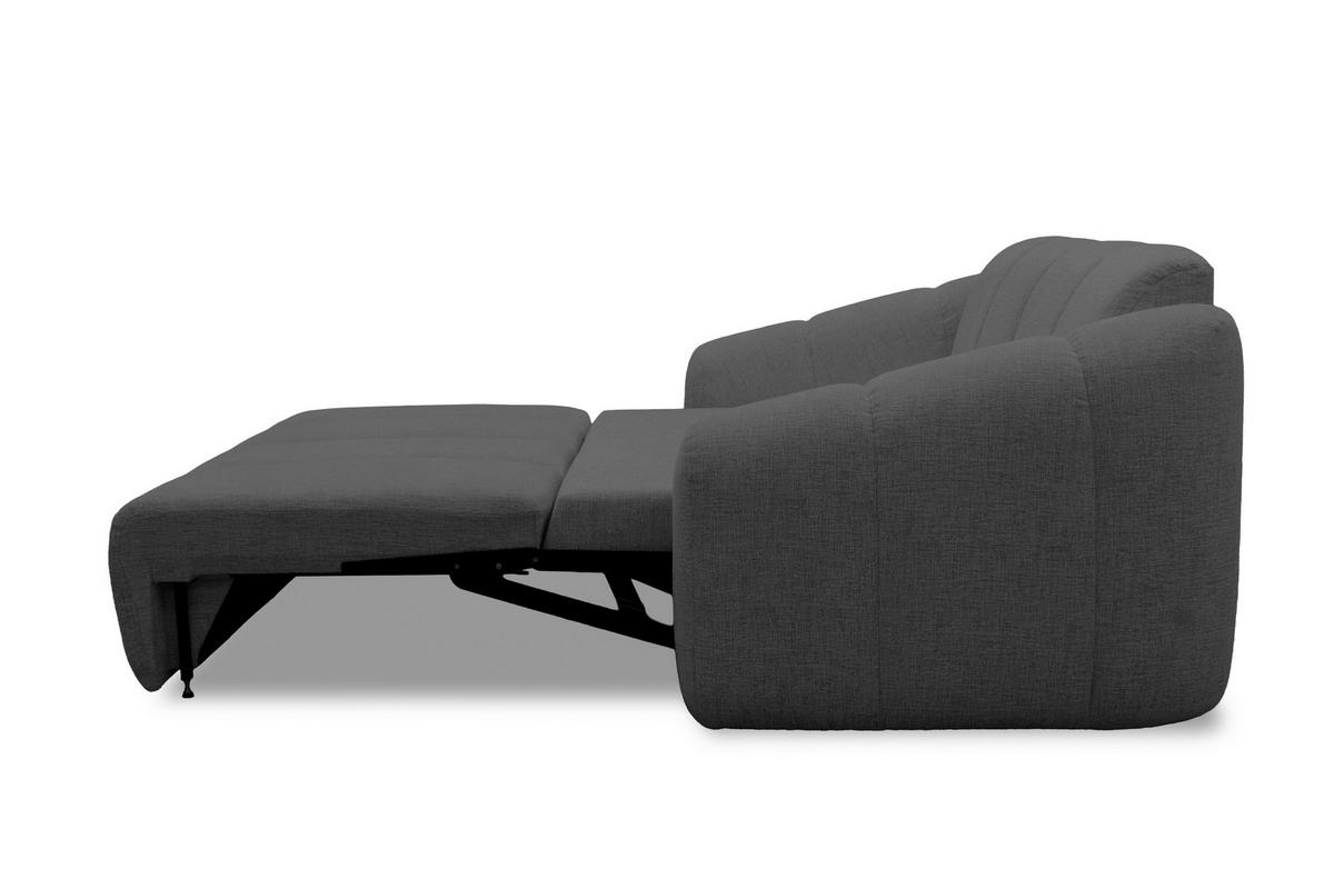 SCHLAFSOFA Chenille Grau  - Beige/Schwarz, MODERN, Kunststoff/Textil (192/85/110cm) - Livetastic