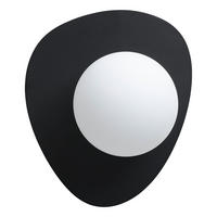 BADEZIMMER-WANDLEUCHTE CASTROVIDO 23,5/21,5/15,5 cm   - Schwarz/Weiß, KONVENTIONELL, Glas/Metall (23,5/21,5/15,5cm) - Eglo