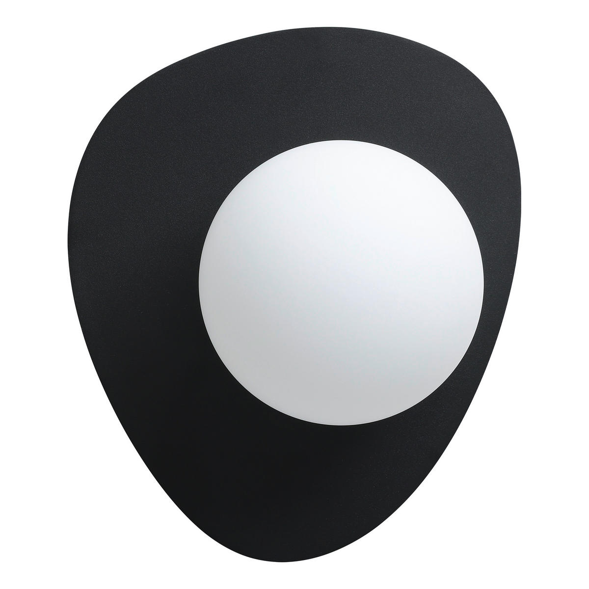 BADEZIMMER-WANDLEUCHTE CASTROVIDO 23,5/21,5/15,5 cm   - Schwarz/Weiß, KONVENTIONELL, Glas/Metall (23,5/21,5/15,5cm) - Eglo