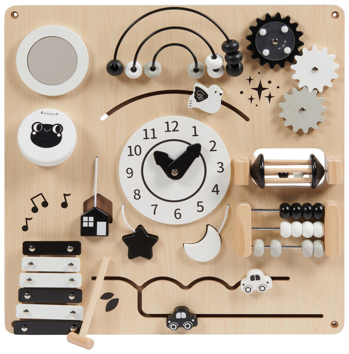 MOTORIKSPIEL  - Weiss/Beige, Trend, Holz/Kunststoff (47,5/47,5/6cm) - My Baby Lou