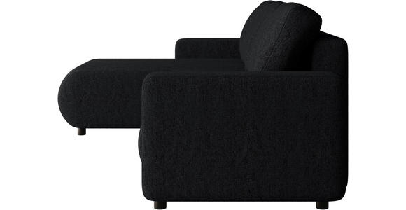 ECKSOFA Schwarz Webstoff  - Schwarz, MODERN, Kunststoff/Textil (150/240cm) - Xora
