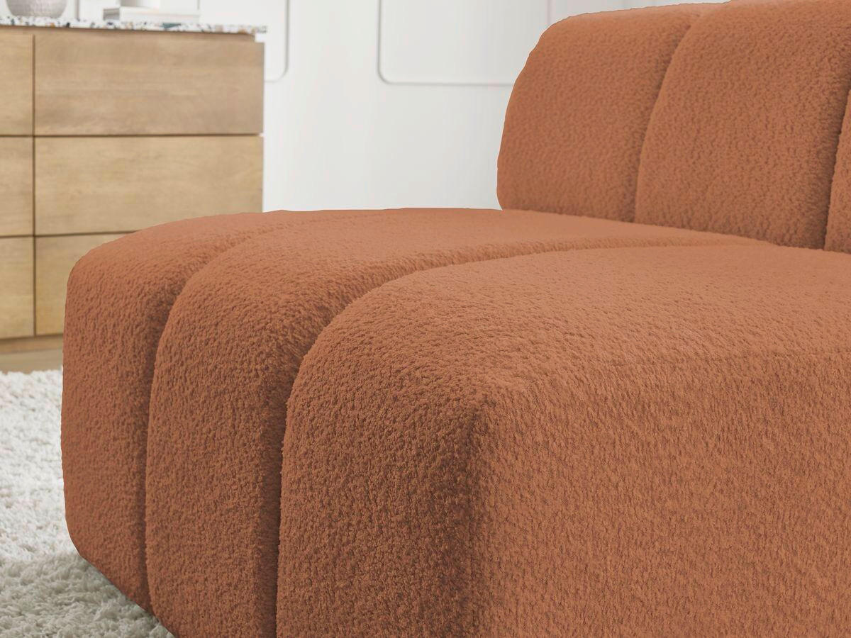 SOFAELEMENT ANNECY Bouclé Orange  - Schwarz/Orange, MODERN, Kunststoff/Textil (91/72/91cm)