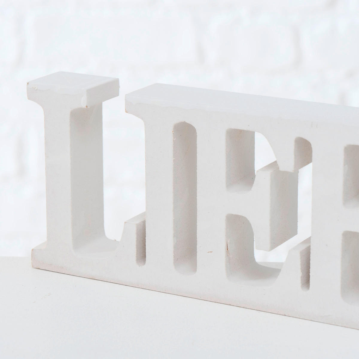 DEKOSCHRIFTZUG - Weiß, Basics, Holzwerkstoff (60/2,5/8cm)