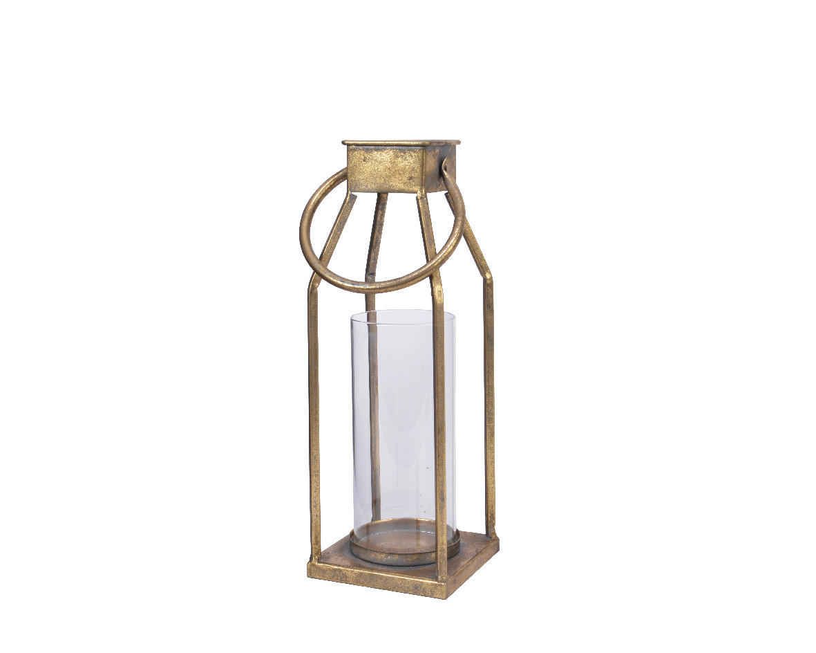 LATERNA - zlate barve, Basics, kovina (11,00/11,00/25,00cm)