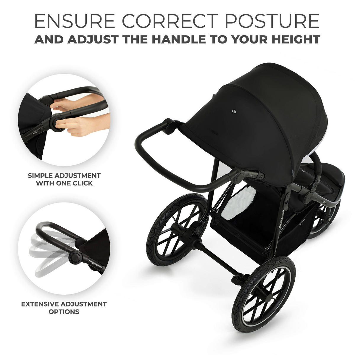 JOGGER Helsi  - Schwarz, Basics, Metall (61.5/71-113/126cm) - Kinderkraft