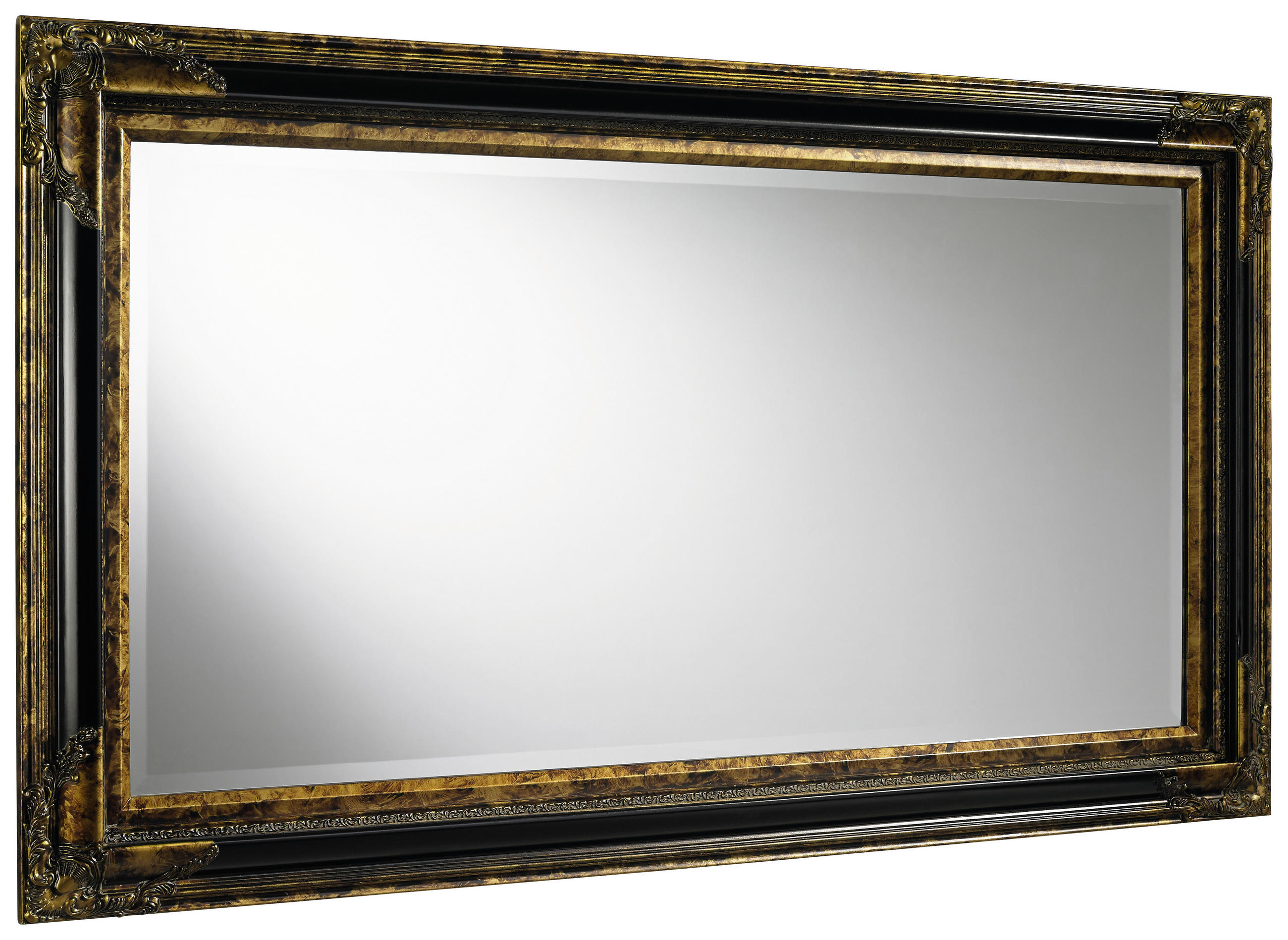 WANDSPIEGEL 79,4/139,4/4,6 cm    in rechteckig  - Goldfarben/Schwarz, LIFESTYLE, Glas/Holz (79,4/139,4/4,6cm) - Landscape