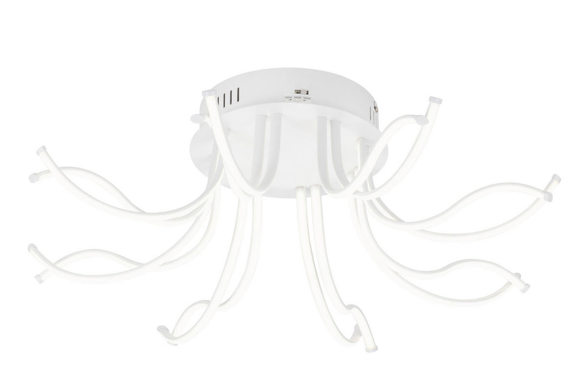 LED-DECKENLEUCHTE Dofida 58/20 cm  - Weiß, Design, Kunststoff/Metall (58/20cm) - Novel