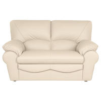 2-SITZER-SOFA in Echtleder Beige  - Beige/Schwarz, Design, Leder/Kunststoff (150/92/85cm) - Livetastic