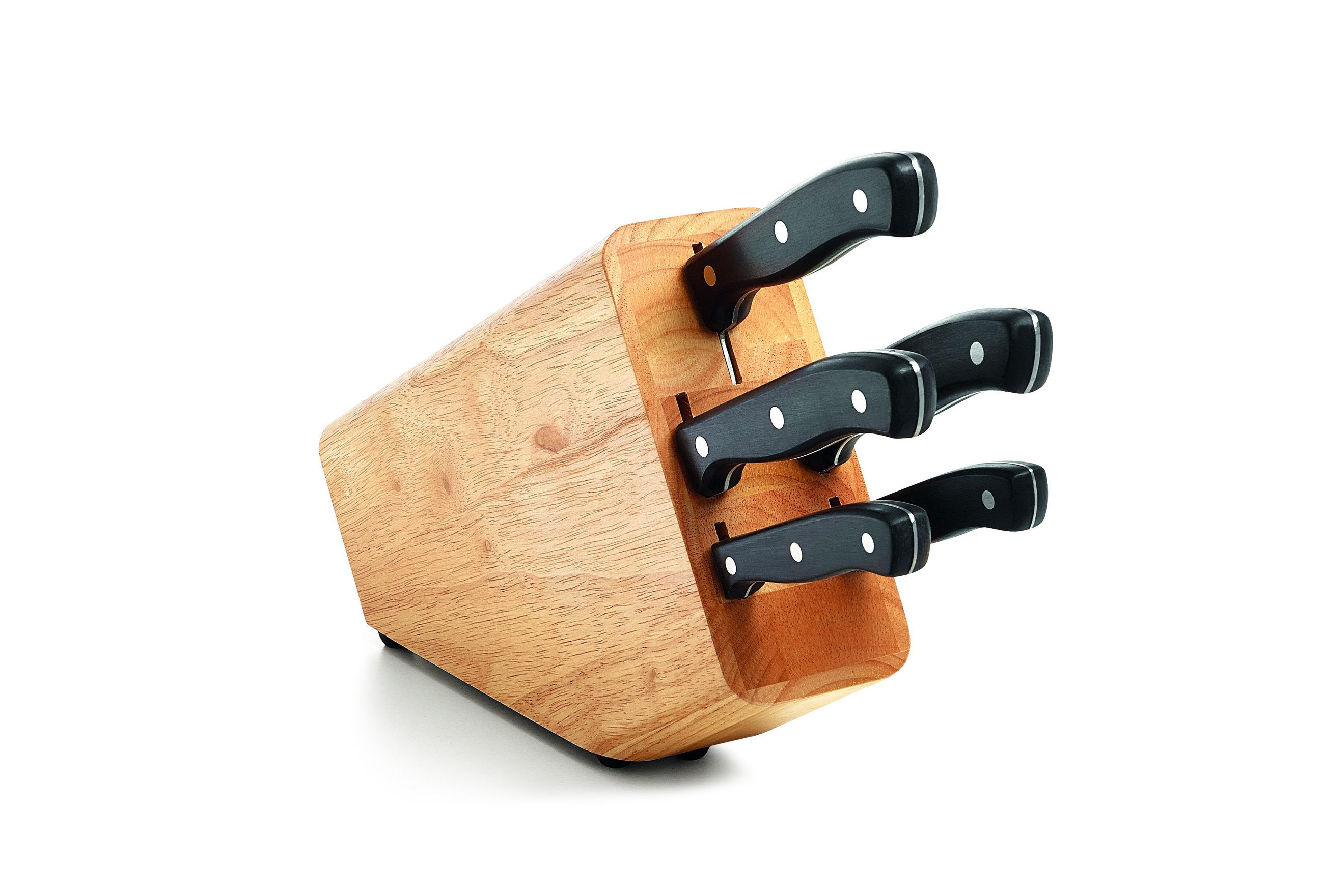 MESSERBLOCK Oregon 6-teilig  - Eichefarben, Basics, Holz - Fissler