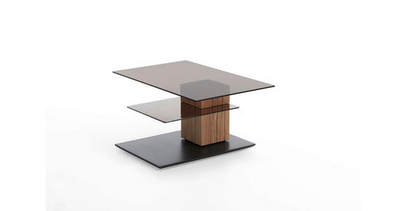 COUCHTISCH in Holz, Glas 105/70/45 cm - Eichefarben/Anthrazit, Design, Glas/Holz (105/70/45cm) - Valnatura