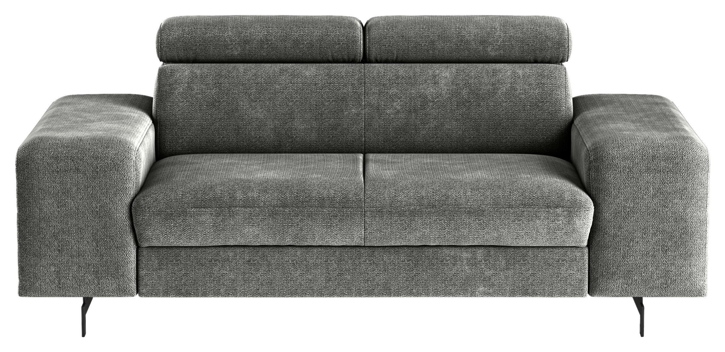 2-SITZER-SOFA in Grau  - Schwarz/Grau, Textil/Metall (198/81/100cm) - MID.YOU