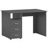 SCHREIBTISCH 70/115,8/74 cm  in Anthrazit  - Anthrazit/Silberfarben, MODERN, Holzwerkstoff/Metall (70/115,8/74cm) - MID.YOU