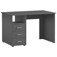 SCHREIBTISCH 70/115,8/74 cm  in Anthrazit  - Anthrazit/Silberfarben, MODERN, Holzwerkstoff/Metall (70/115,8/74cm) - MID.YOU