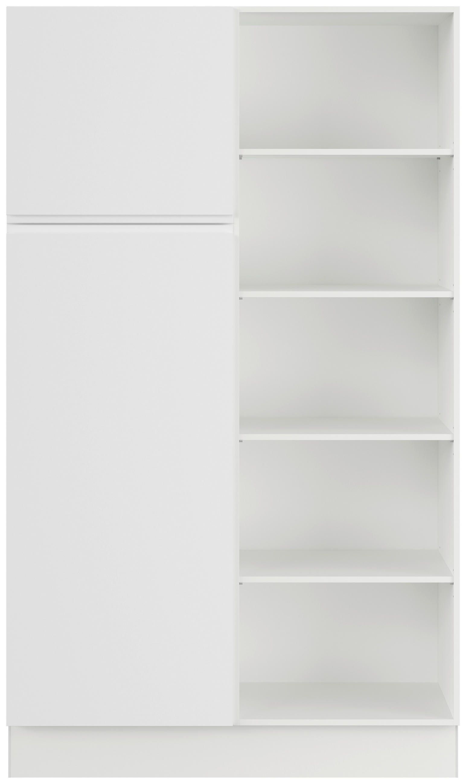 MEHRZWECKSCHRANK 120/206,2/58 cm  in Weiß  - Weiß, Basics, Holzwerkstoff (120/206,2/58cm) - Impuls
